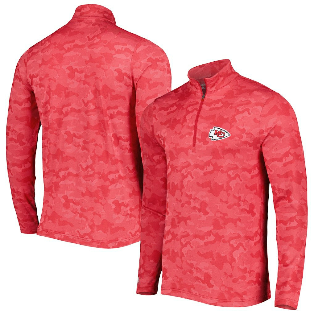 Kansas City Chiefs Antigua Brigade Quarter-Zip Sweatshirt Red - NFL