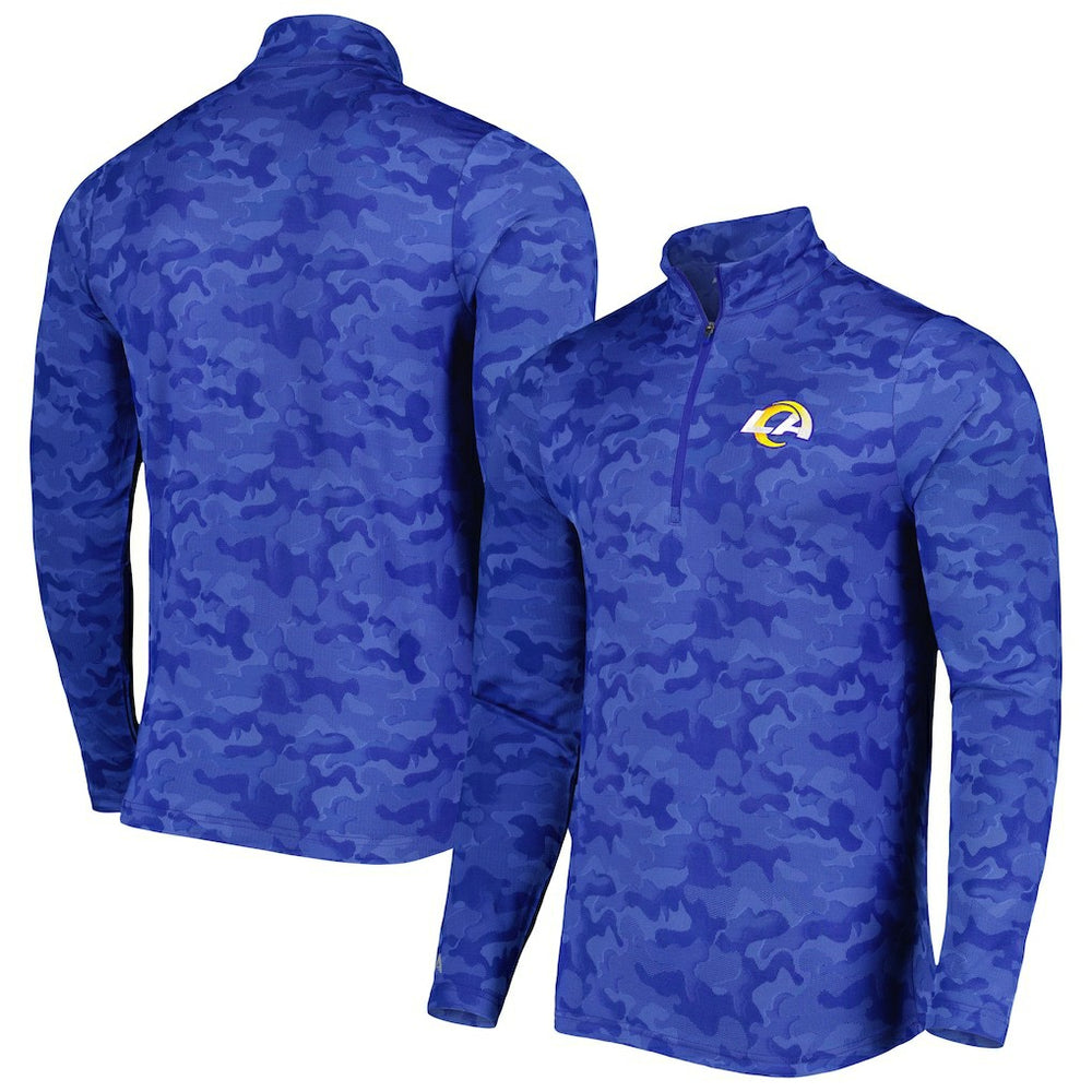Los Angeles Rams Antigua Brigade Quarter-Zip Sweatshirt Royal - NFL