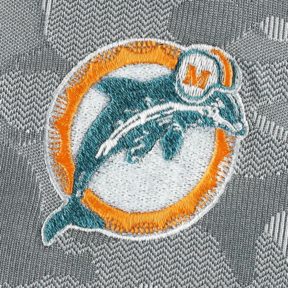 Miami Dolphins Antigua Brigade Throwback Quarter-Zip Top Gray - NFL