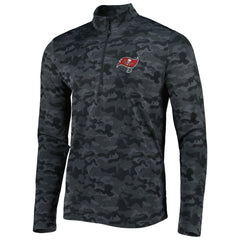 Tampa Bay Buccaneers Antigua Brigade Quarter-Zip Sweatshirt Black - NFL