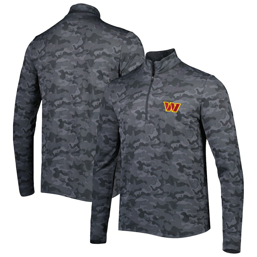 Washington Commanders Antigua Brigade Quarter-Zip Sweatshirt Black - NFL