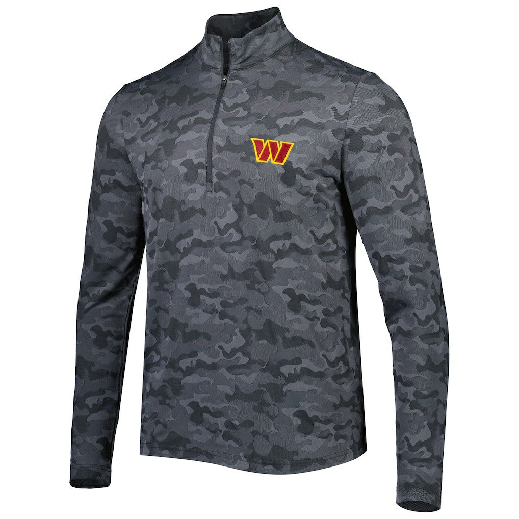 Washington Commanders Antigua Brigade Quarter-Zip Sweatshirt Black - NFL