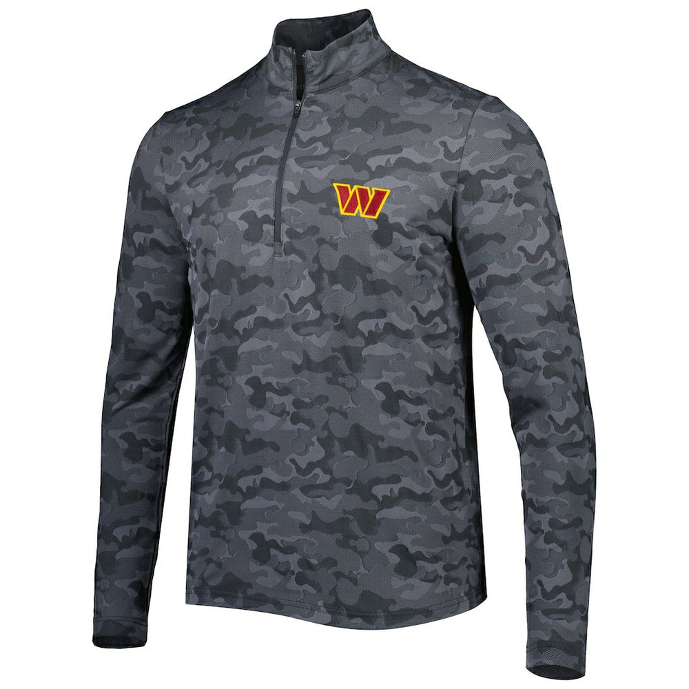 Washington Commanders Antigua Brigade Quarter-Zip Sweatshirt Black - NFL