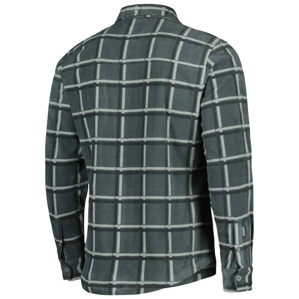 Green Bay Packers Antigua Industry Flannel Button-Up Shirt Jacket Gray - NFL