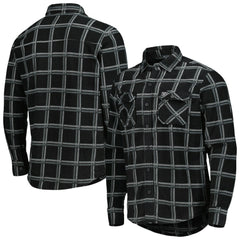 Las Vegas Raiders Antigua Industry Flannel Button-Up Shirt Jacket Black - NFL