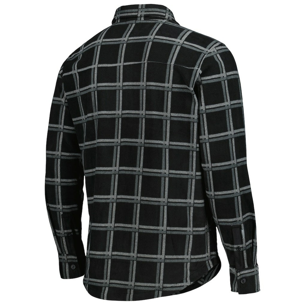 Las Vegas Raiders Antigua Industry Flannel Button-Up Shirt Jacket Black - NFL