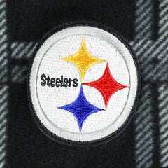 Pittsburgh Steelers Antigua Industry Flannel Button-Up Shirt Jacket Black - NFL