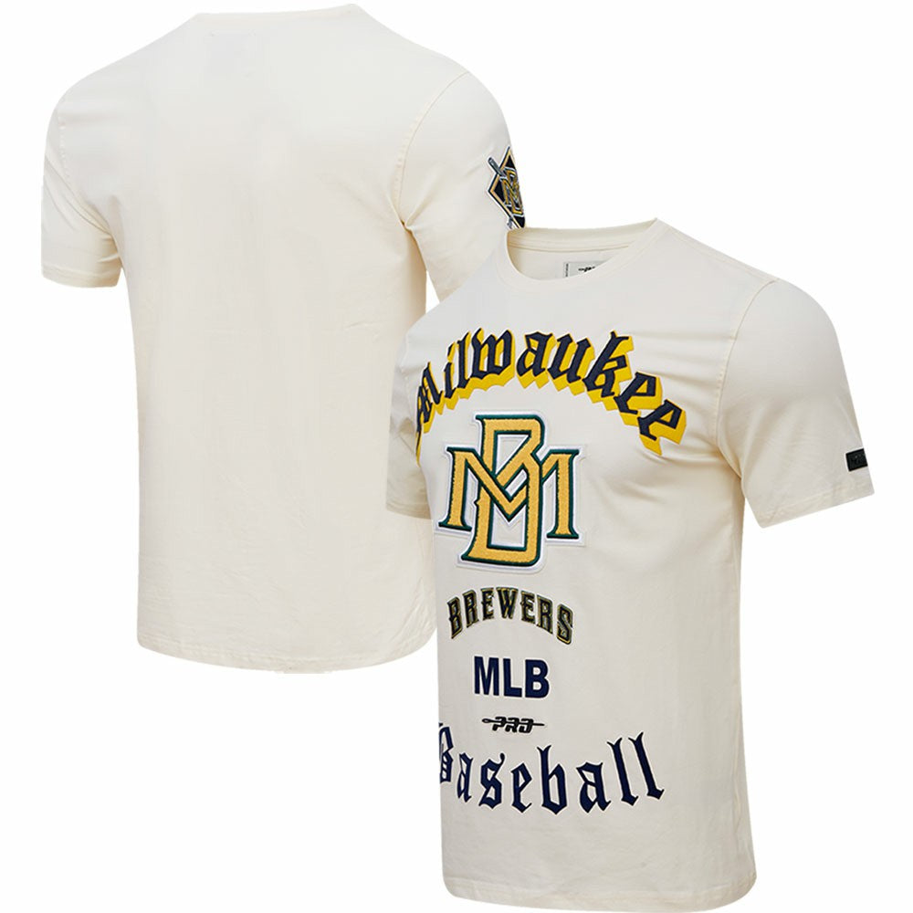 Milwaukee Brewers Pro Standard Cooperstown Collection Old English T-Shirt Sale