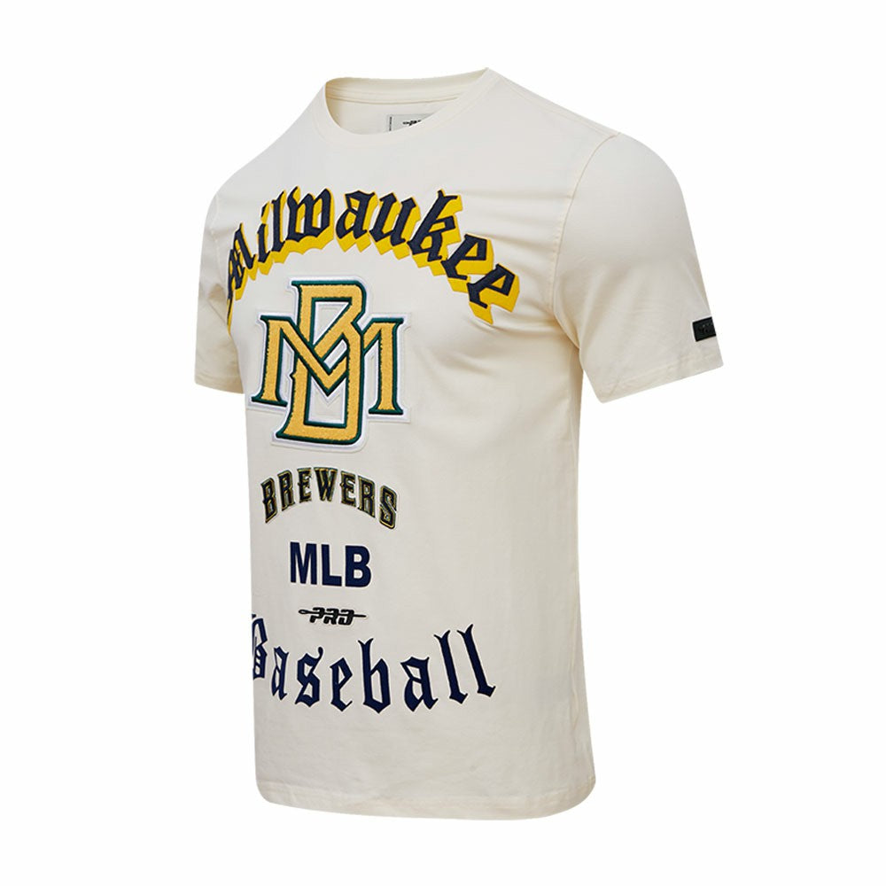 Milwaukee Brewers Pro Standard Cooperstown Collection Old English T-Shirt Sale