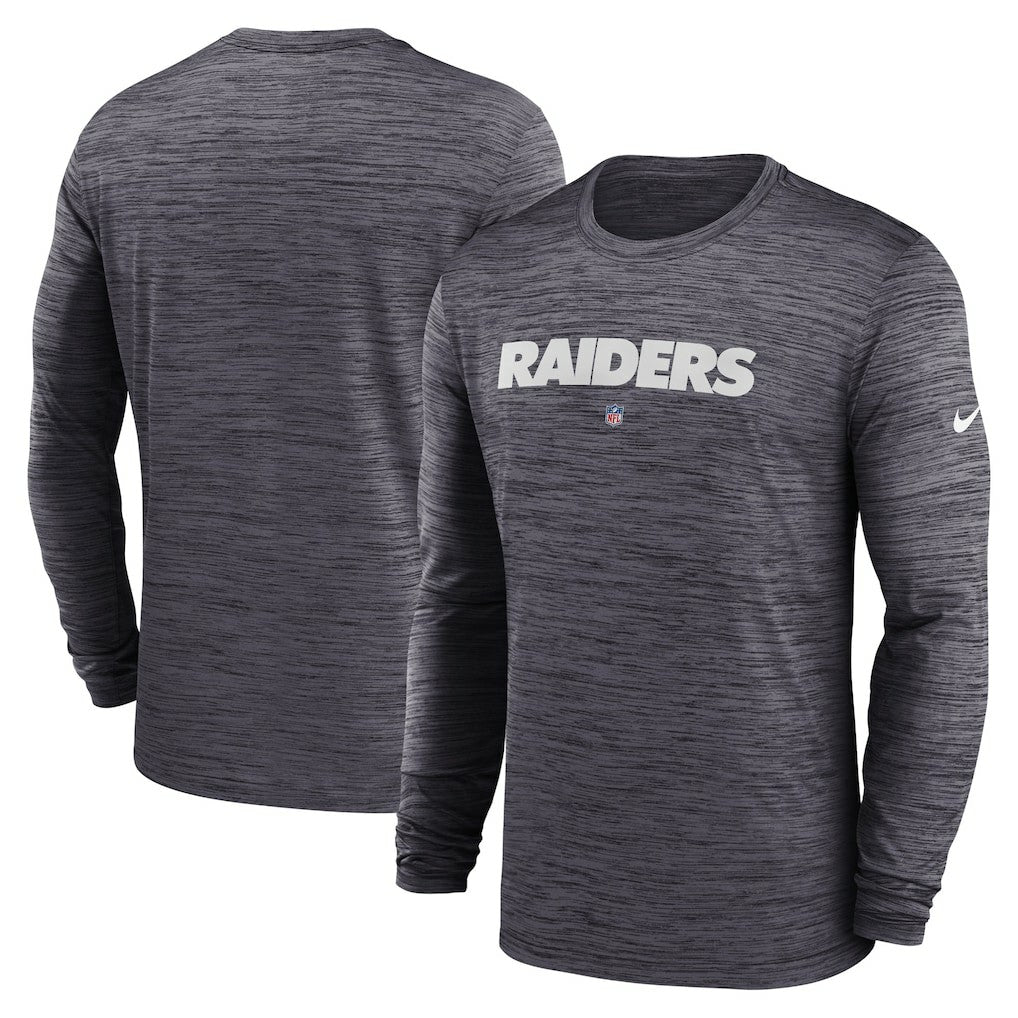 Las Vegas Raiders Sideline Team Velocity Performance Long Sleeve T-Shirt Black - Nike