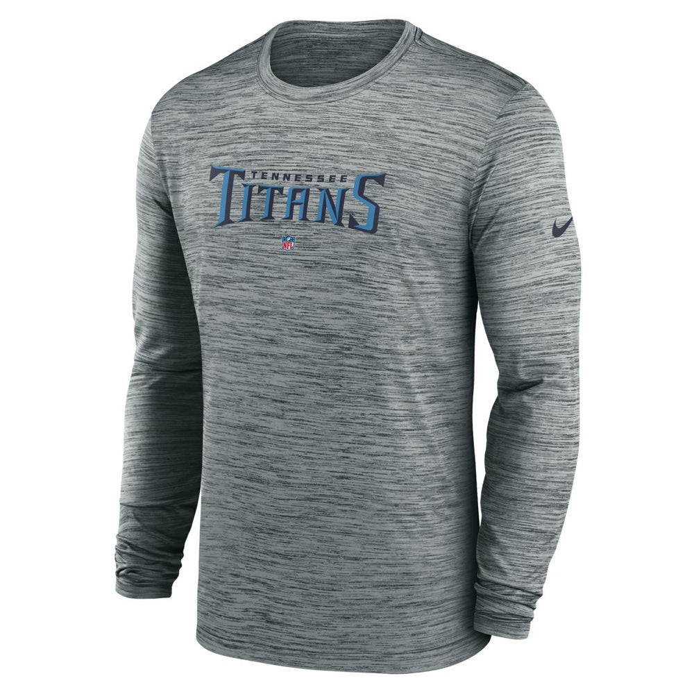 Tennessee Titans Sideline Team Velocity Performance Long Sleeve T-Shirt Heather Gray - Nike