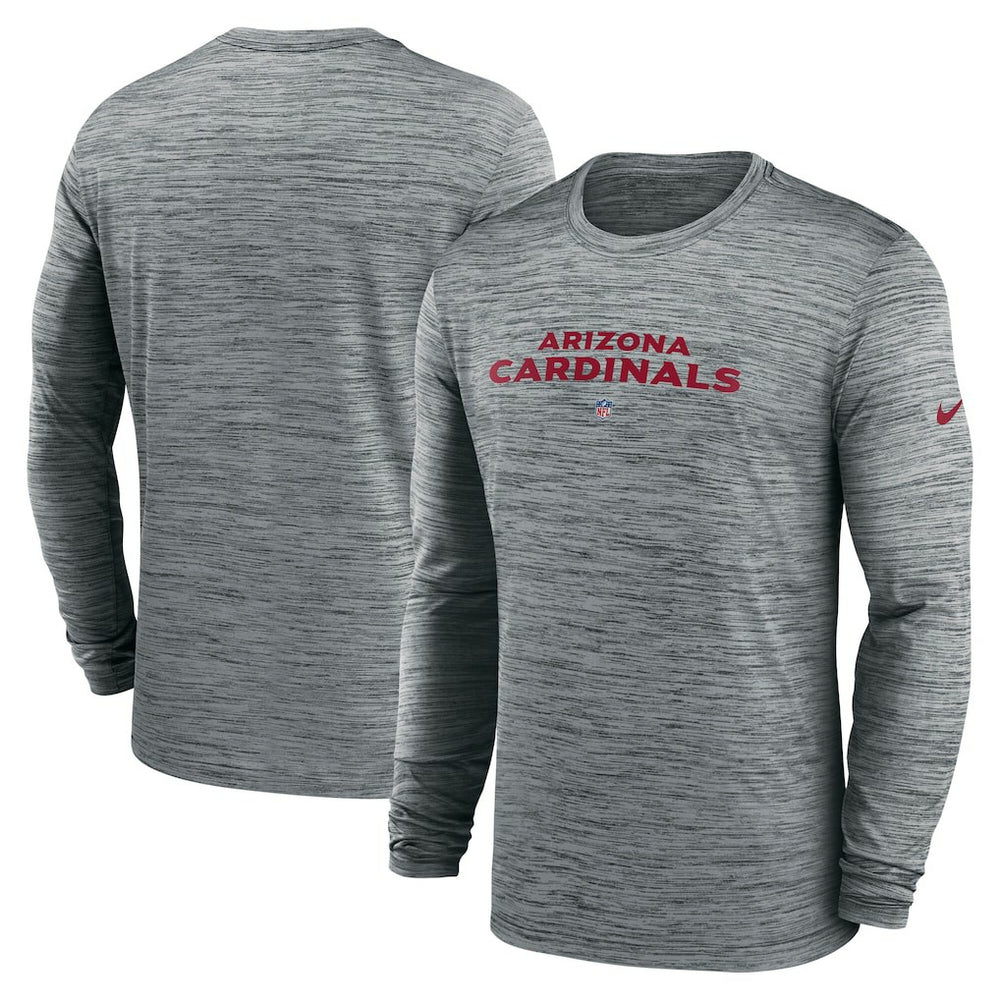 Arizona Cardinals Sideline Team Velocity Performance Long Sleeve T-Shirt Heather Gray - Nike