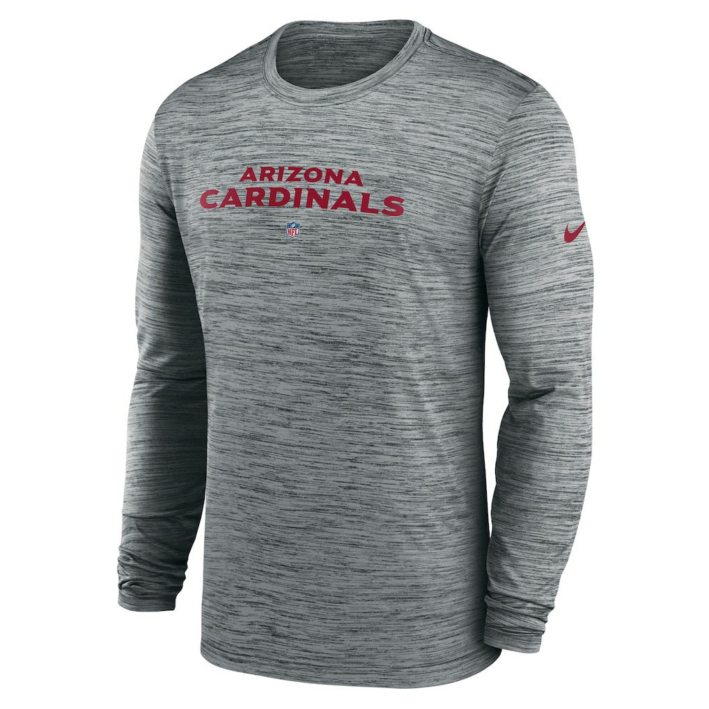 Arizona Cardinals Sideline Team Velocity Performance Long Sleeve T-Shirt Heather Gray - Nike