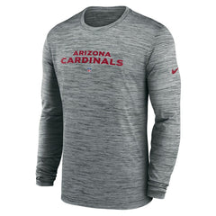 Arizona Cardinals Sideline Team Velocity Performance Long Sleeve T-Shirt Heather Gray - Nike