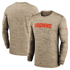 Cleveland Browns Sideline Team Velocity Performance Long Sleeve T-Shirt Brown - Nike