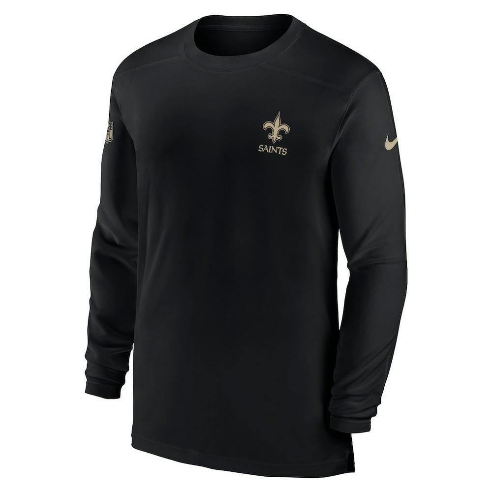 New Orleans Saints Sideline Coach Performance Long Sleeve T-Shirt Black - Nike