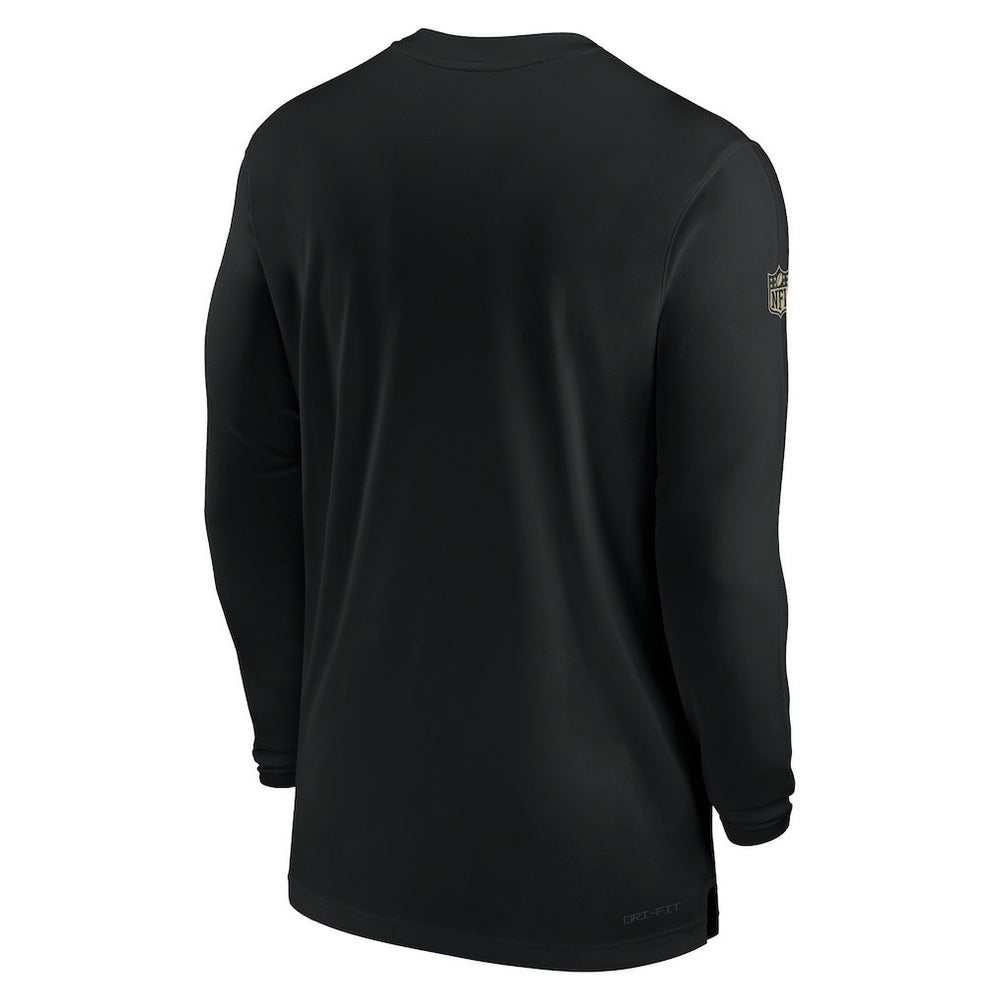 New Orleans Saints Sideline Coach Performance Long Sleeve T-Shirt Black - Nike