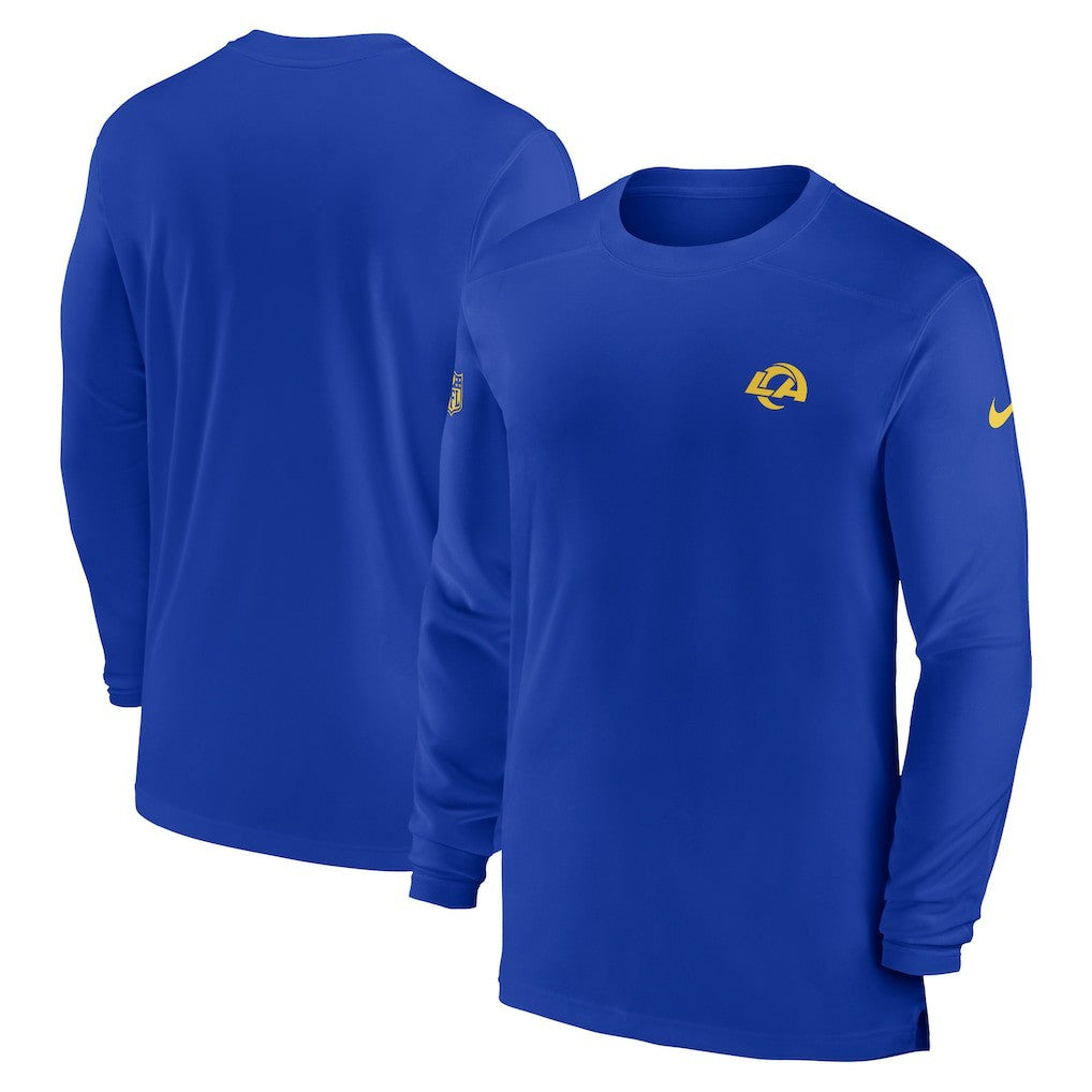 Los Angeles Rams Sideline Coach Performance Long Sleeve T-Shirt Royal - Nike