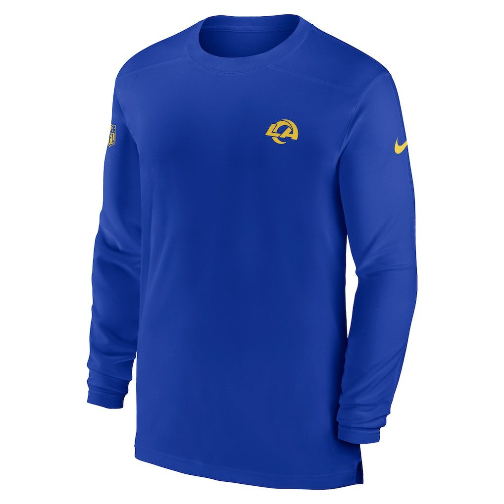 Los Angeles Rams Sideline Coach Performance Long Sleeve T-Shirt Royal - Nike