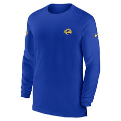 Los Angeles Rams Sideline Coach Performance Long Sleeve T-Shirt Royal - Nike