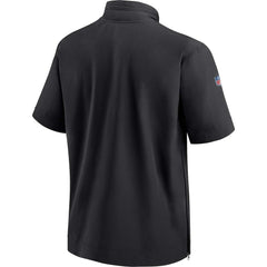 Jacksonville Jaguars Sideline Coach Short Sleeve Hoodie Quarter-Zip Jacket - Black - Nike