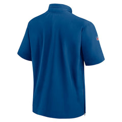 Indianapolis Colts Sideline Coach Short Sleeve Hoodie Quarter-Zip Jacket - Royal - Nike