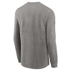 Arizona Cardinals Sideline Performance Long Sleeve T-Shirt Heather Gray - Nike