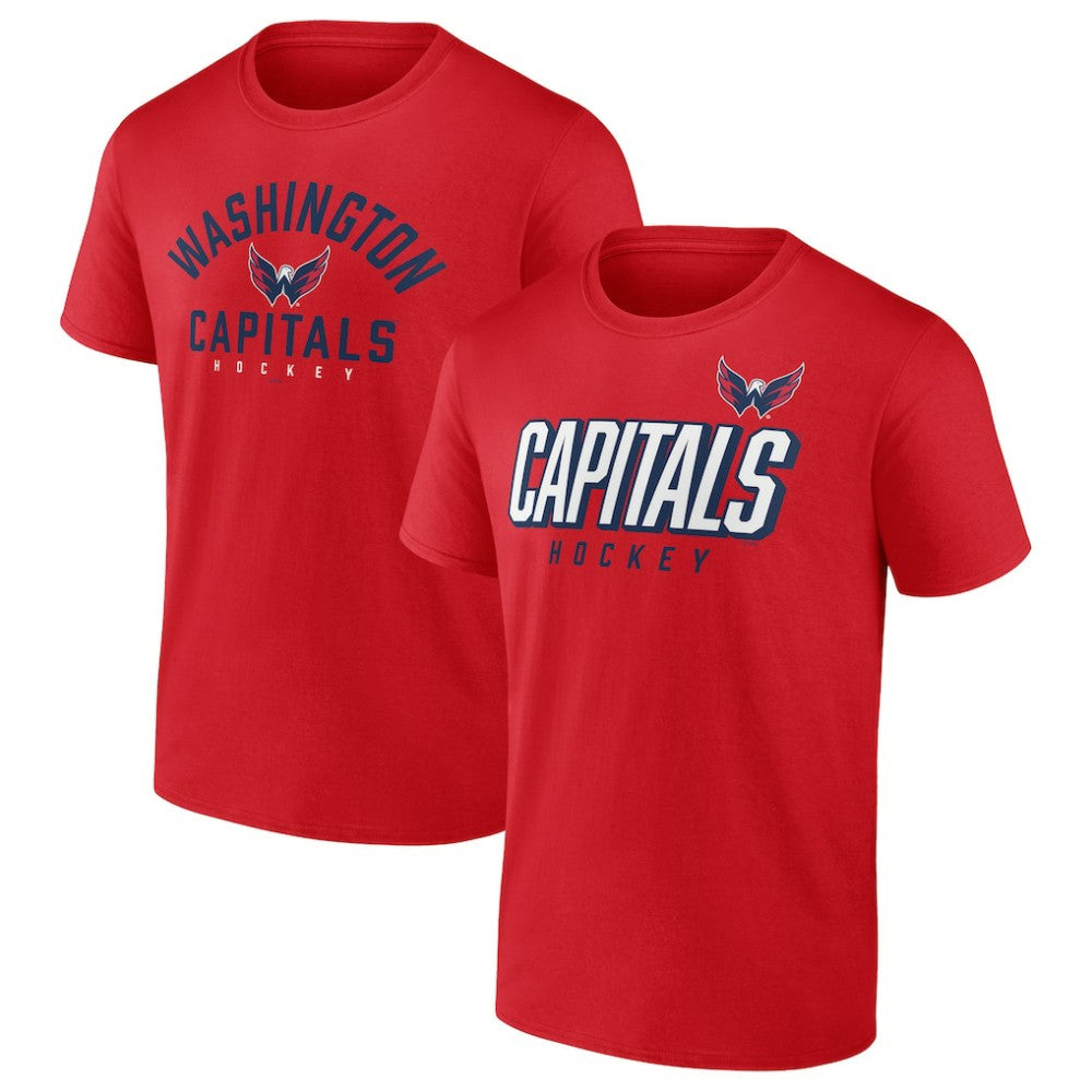 Washington Capitals Fanatics Wordmark Two-Pack T-Shirt Set Red