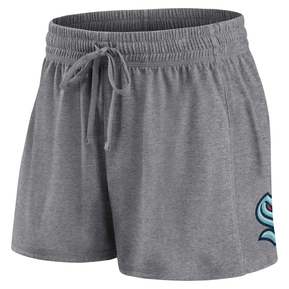 Seattle Kraken Fanatics Women's Script T-Shirt & Shorts Set Navy/Gray