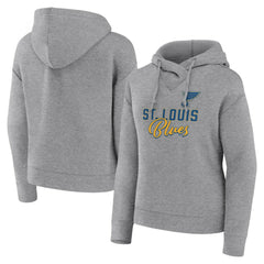 St. Louis Blues - Fanatics Women's Script Favorite Pullover Hoodie Heather Gray