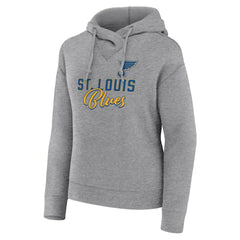 St. Louis Blues - Fanatics Women's Script Favorite Pullover Hoodie Heather Gray