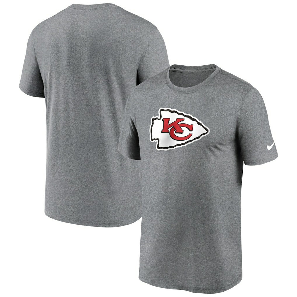 Kansas City Chiefs Primetime Legend Logo Performance T-Shirt Heather Charcoal - Nike