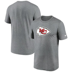 Kansas City Chiefs Primetime Legend Logo Performance T-Shirt Heather Charcoal - Nike