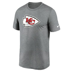 Kansas City Chiefs Primetime Legend Logo Performance T-Shirt Heather Charcoal - Nike
