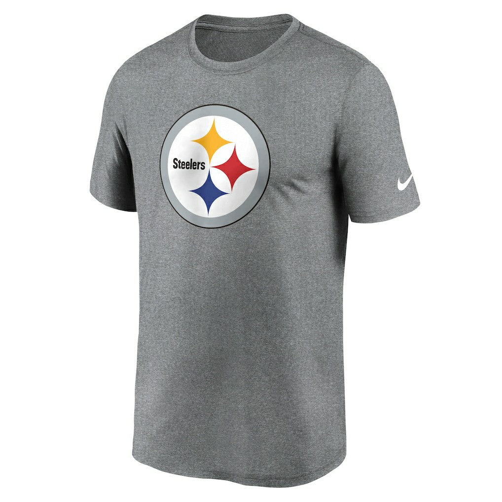 Pittsburgh Steelers Primetime Legend Logo Performance T-Shirt Heather Charcoal - Nike