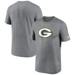 Green Bay Packers Primetime Legend Logo Performance T-Shirt Heather Charcoal - Nike