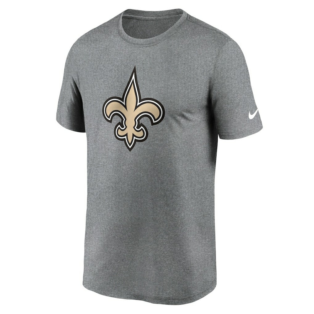 New Orleans Saints Primetime Legend Logo Performance T-Shirt Heather Charcoal - Nike