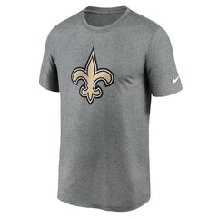 New Orleans Saints Primetime Legend Logo Performance T-Shirt Heather Charcoal - Nike