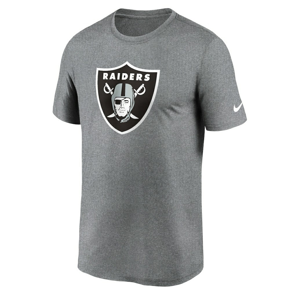 Las Vegas Raiders Primetime Legend Logo Performance T-Shirt Heather Charcoal - Nike