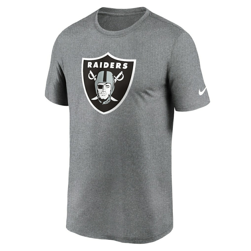 Las Vegas Raiders Primetime Legend Logo Performance T-Shirt Heather Charcoal - Nike