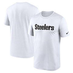 Pittsburgh Steelers Legend Wordmark Performance T-Shirt White - Nike