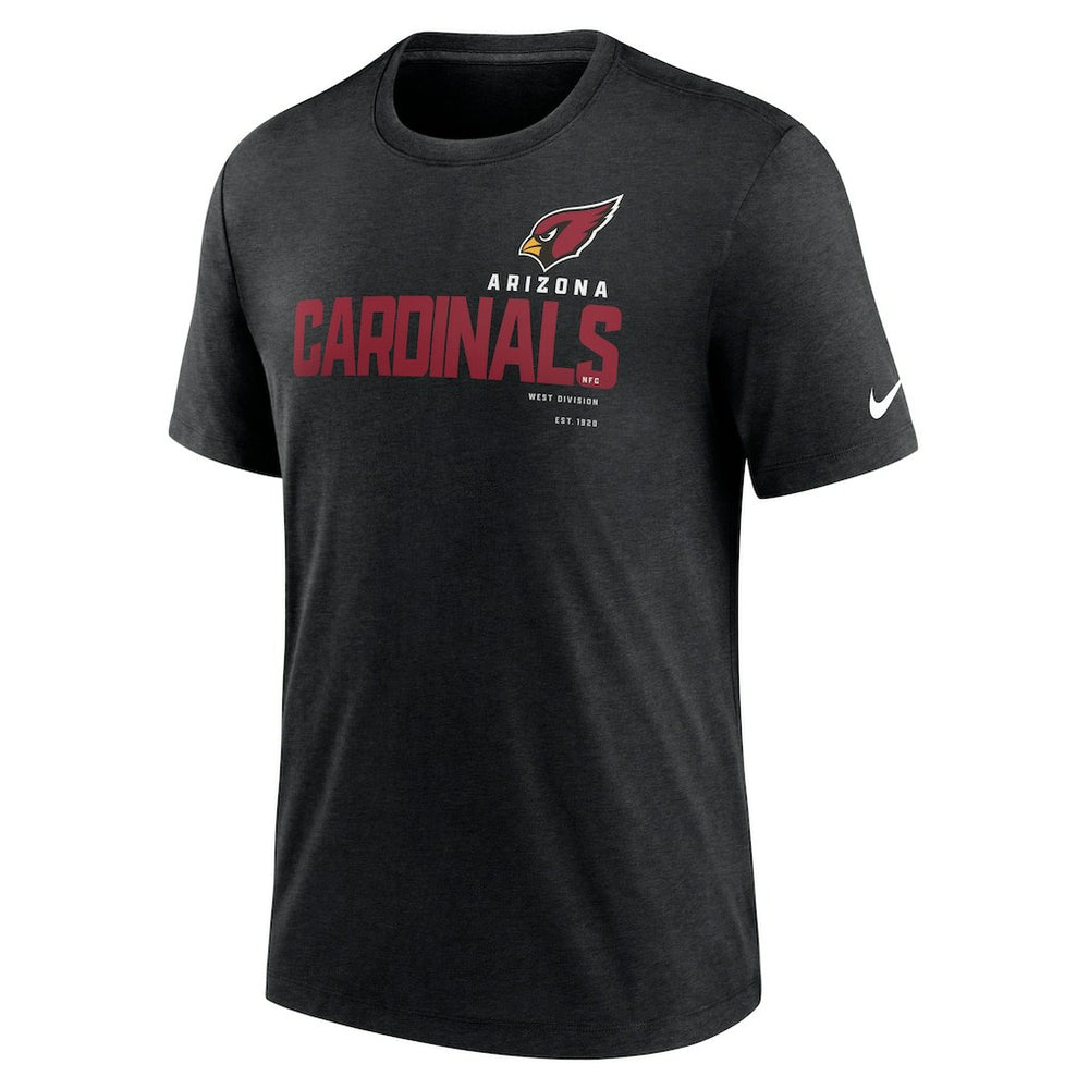 Arizona Cardinals Team Tri-Blend T-Shirt Heather Black - Nike