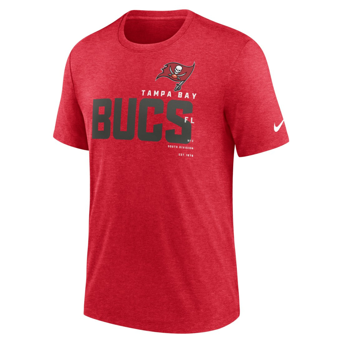 Tampa Bay Buccaneers Team Tri-Blend T-Shirt Heather Red - Nike