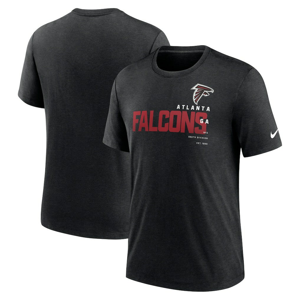 Atlanta Falcons Team Tri-Blend T-Shirt Heather Black - Nike