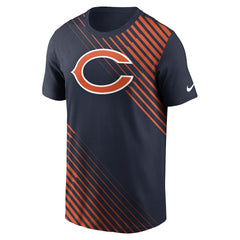 Chicago Bears Yard Line Fashion Asbury T-Shirt Navy - Nike