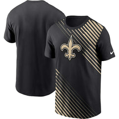 New Orleans Saints Yard Line Fashion Asbury T-Shirt Black - Nike