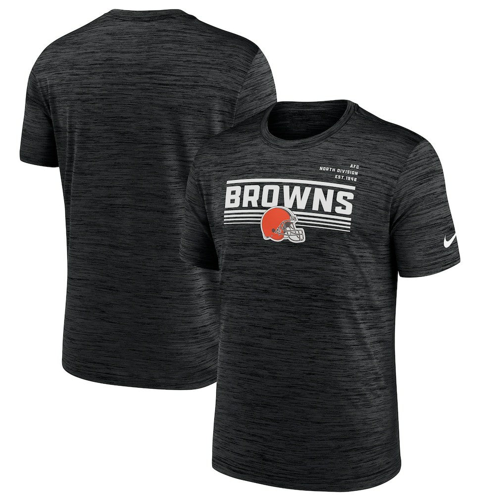 Cleveland Browns Yardline Velocity Performance T-Shirt Anthracite - Nike