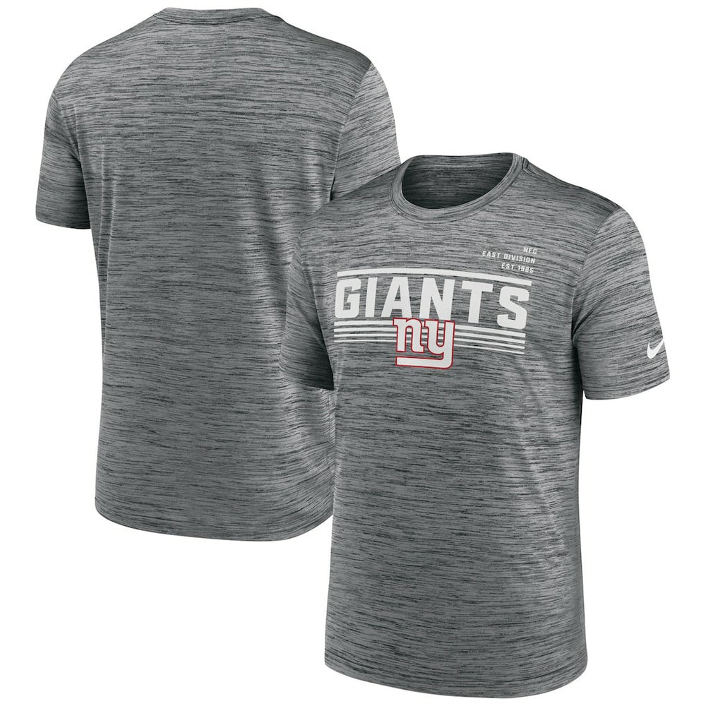 New York Giants Yardline Velocity Performance T-Shirt Gray - Nike