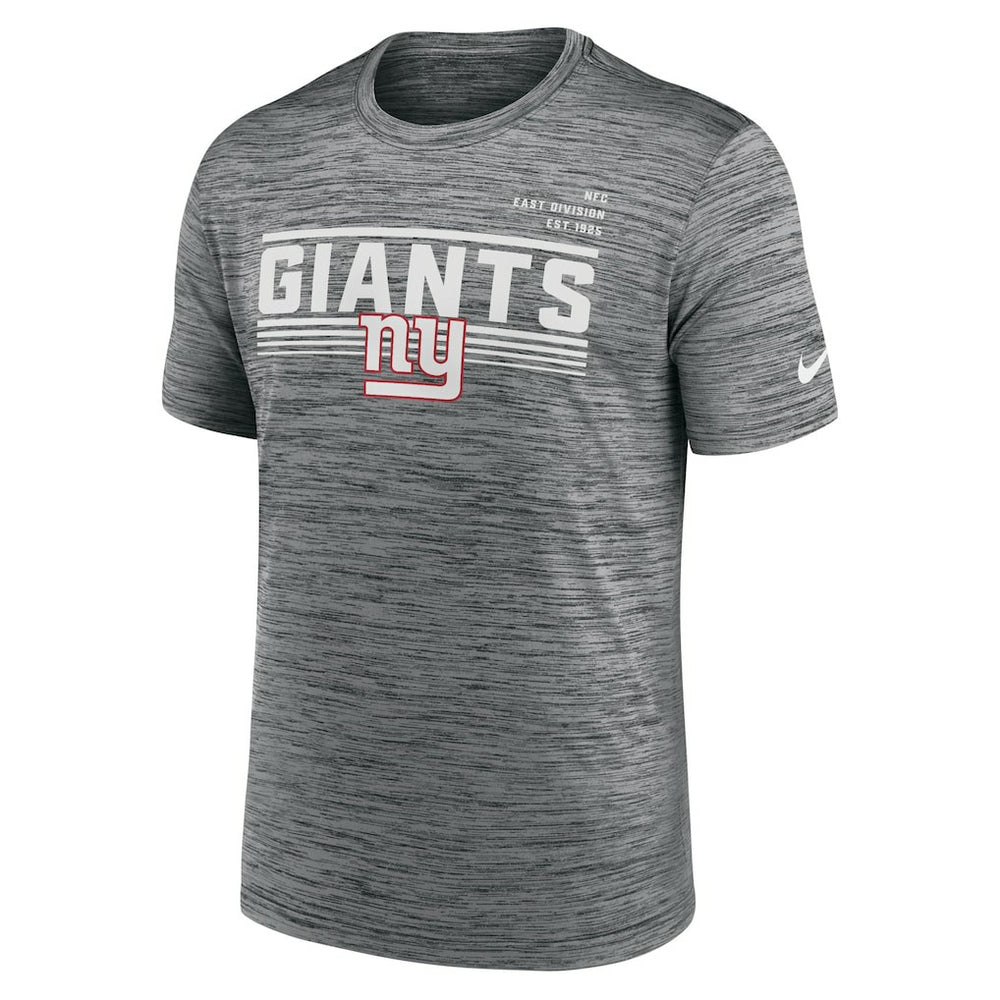 New York Giants Yardline Velocity Performance T-Shirt Gray - Nike