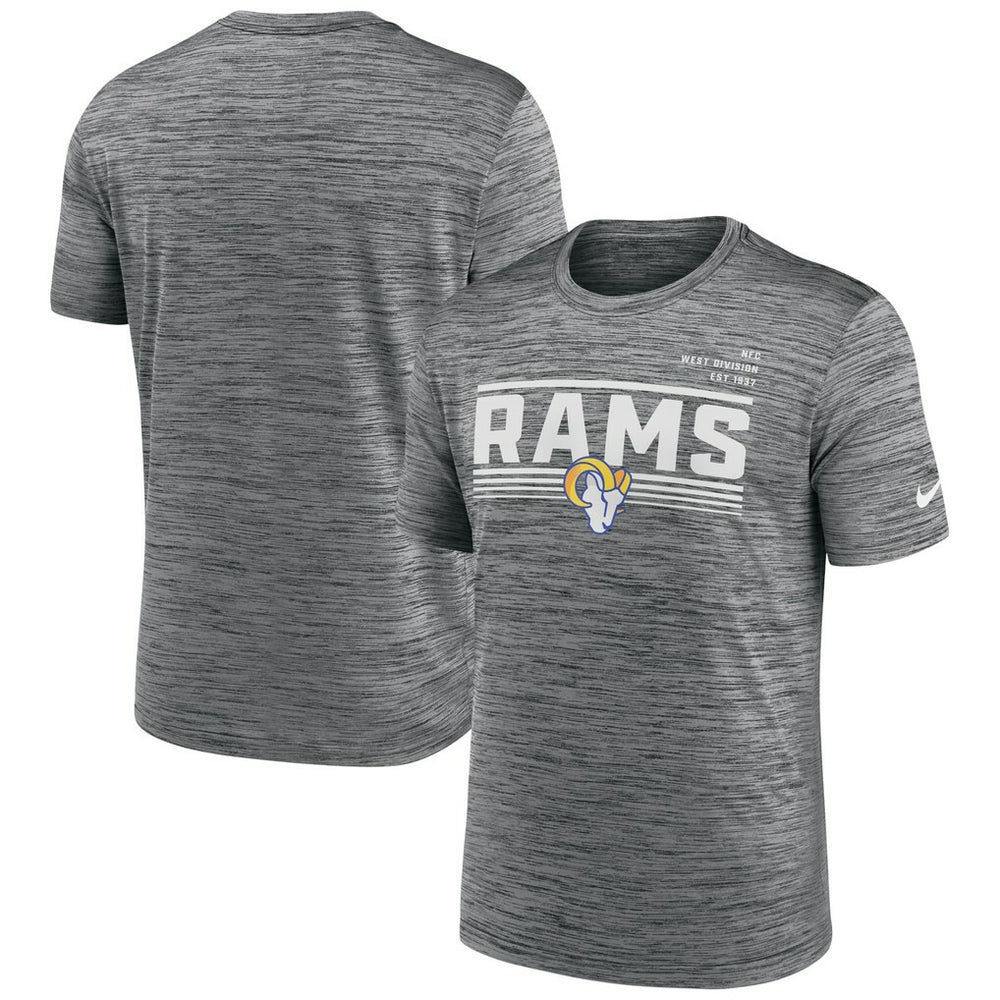 Los Angeles Rams Yardline Velocity Performance T-Shirt Gray - Nike